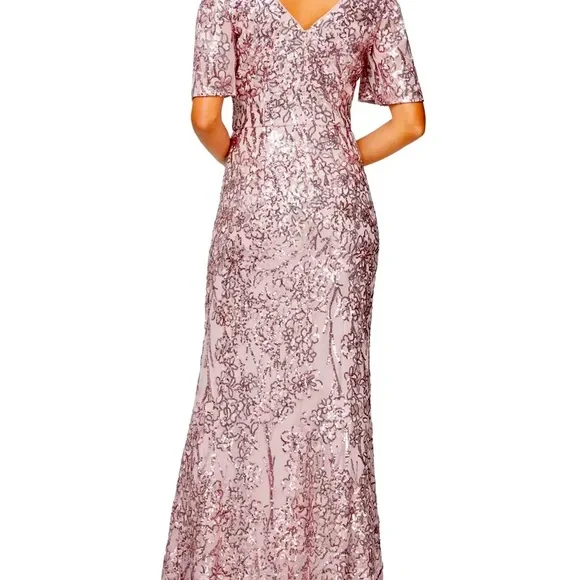 sachin and babi light blue dress Sexy Evening Dress Long Sleeve Women V Neck Ruffled Ball Gown Dress 20W / S71 main image 0